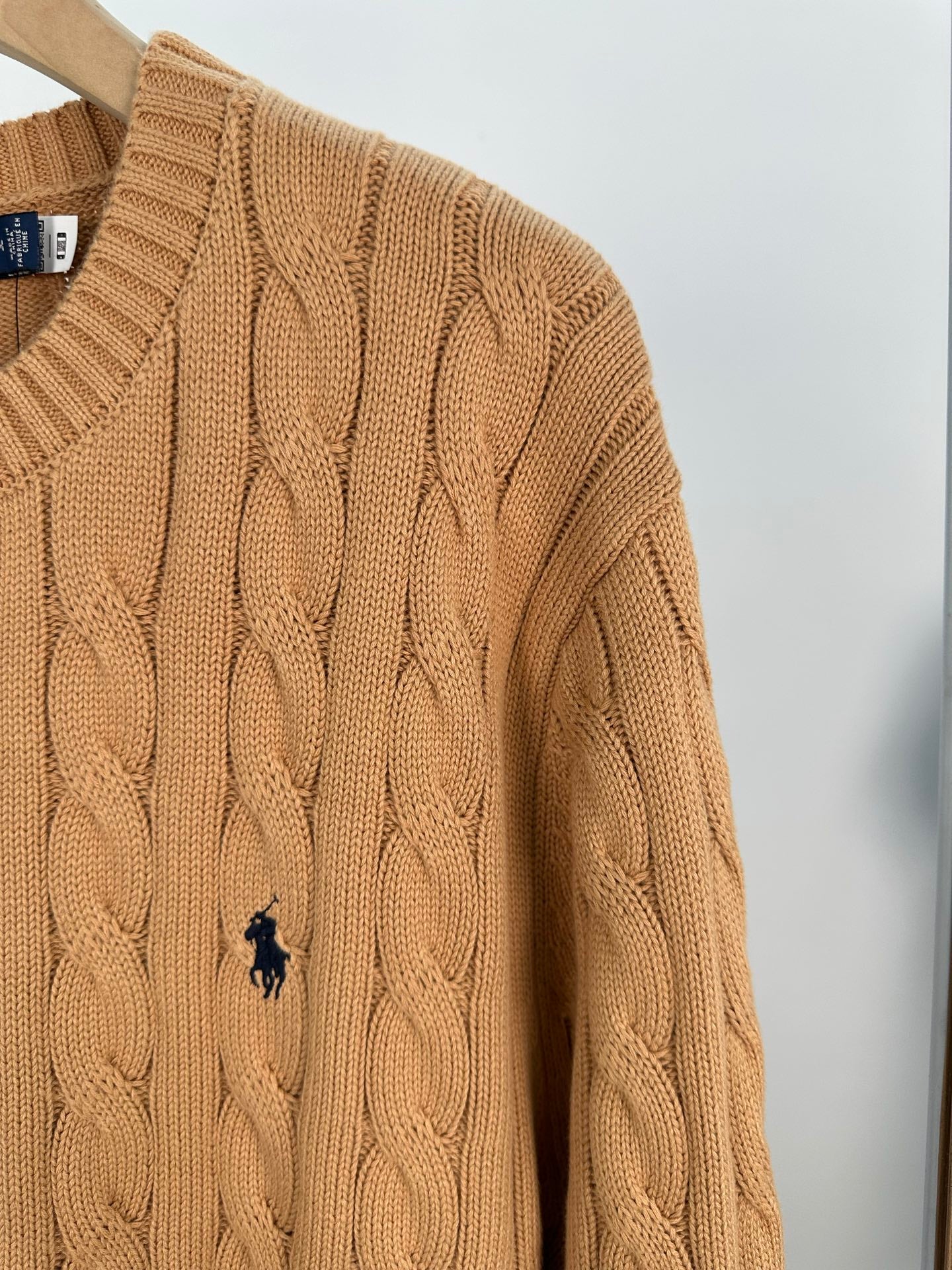 Ralph Lauren Erkek Klasik Saç Örgülü Pamuklu Süveter