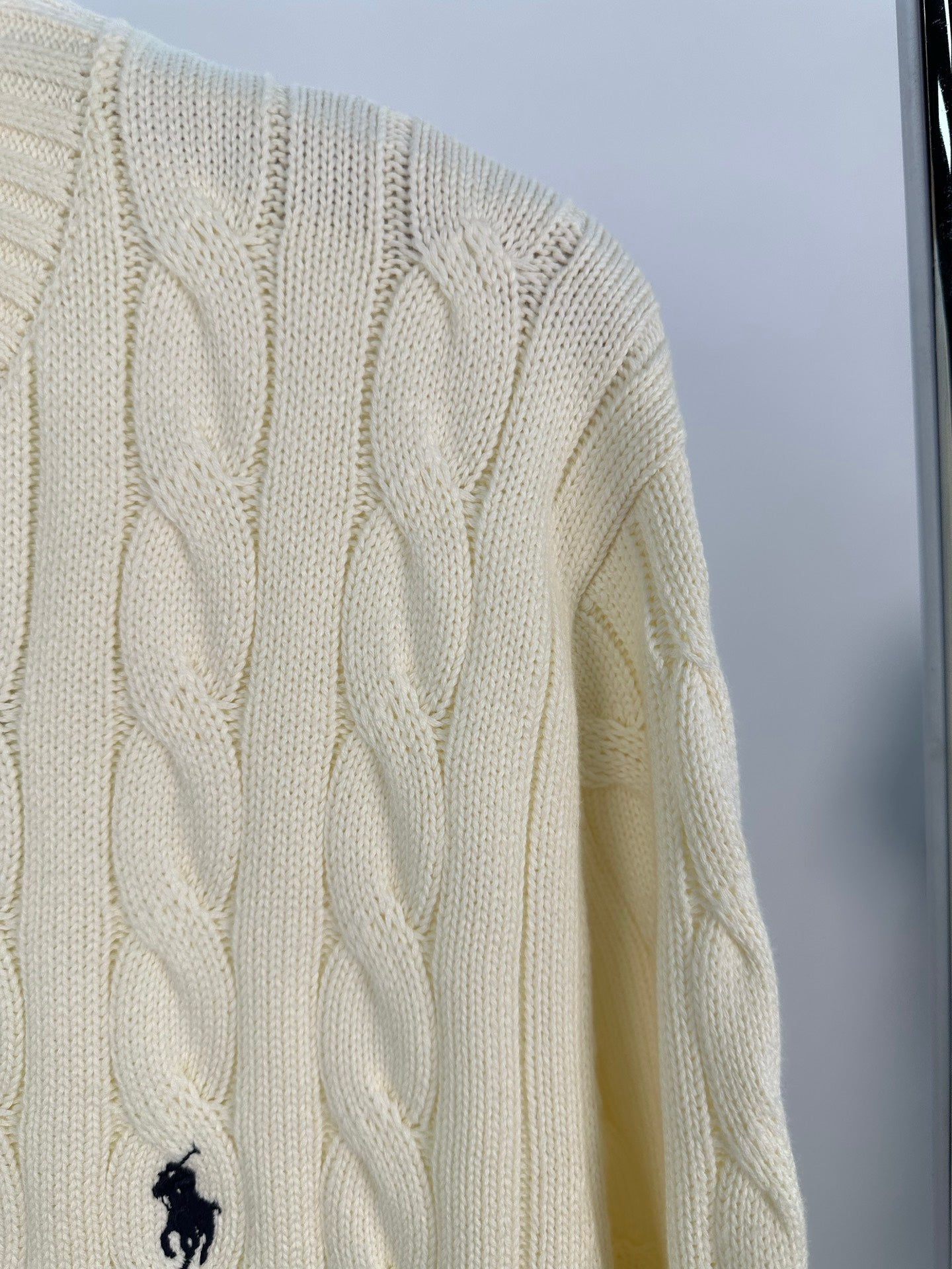 Ralph Lauren Erkek Klasik Saç Örgülü Pamuklu Süveter