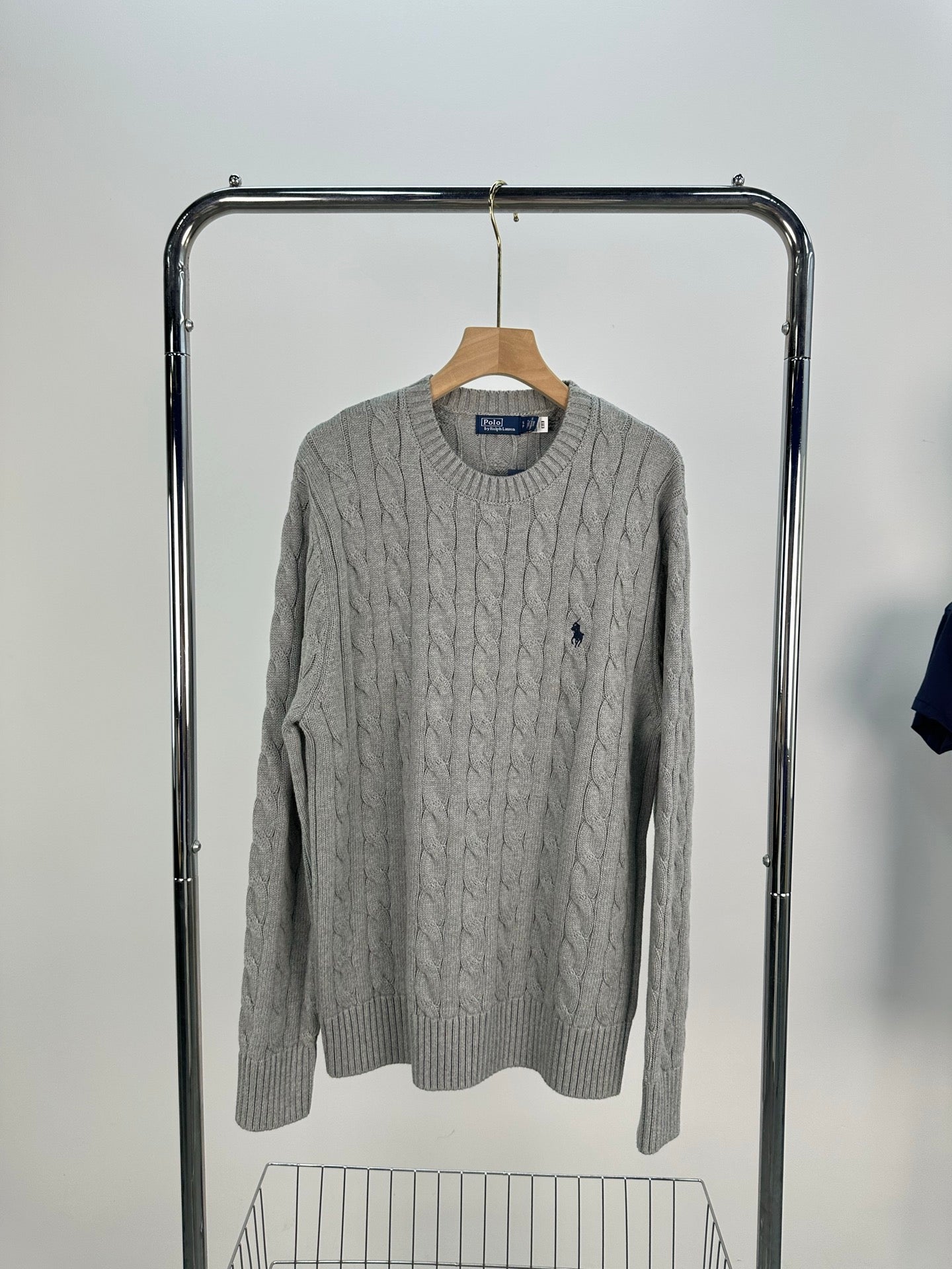 Ralph Lauren Erkek Klasik Saç Örgülü Pamuklu Süveter