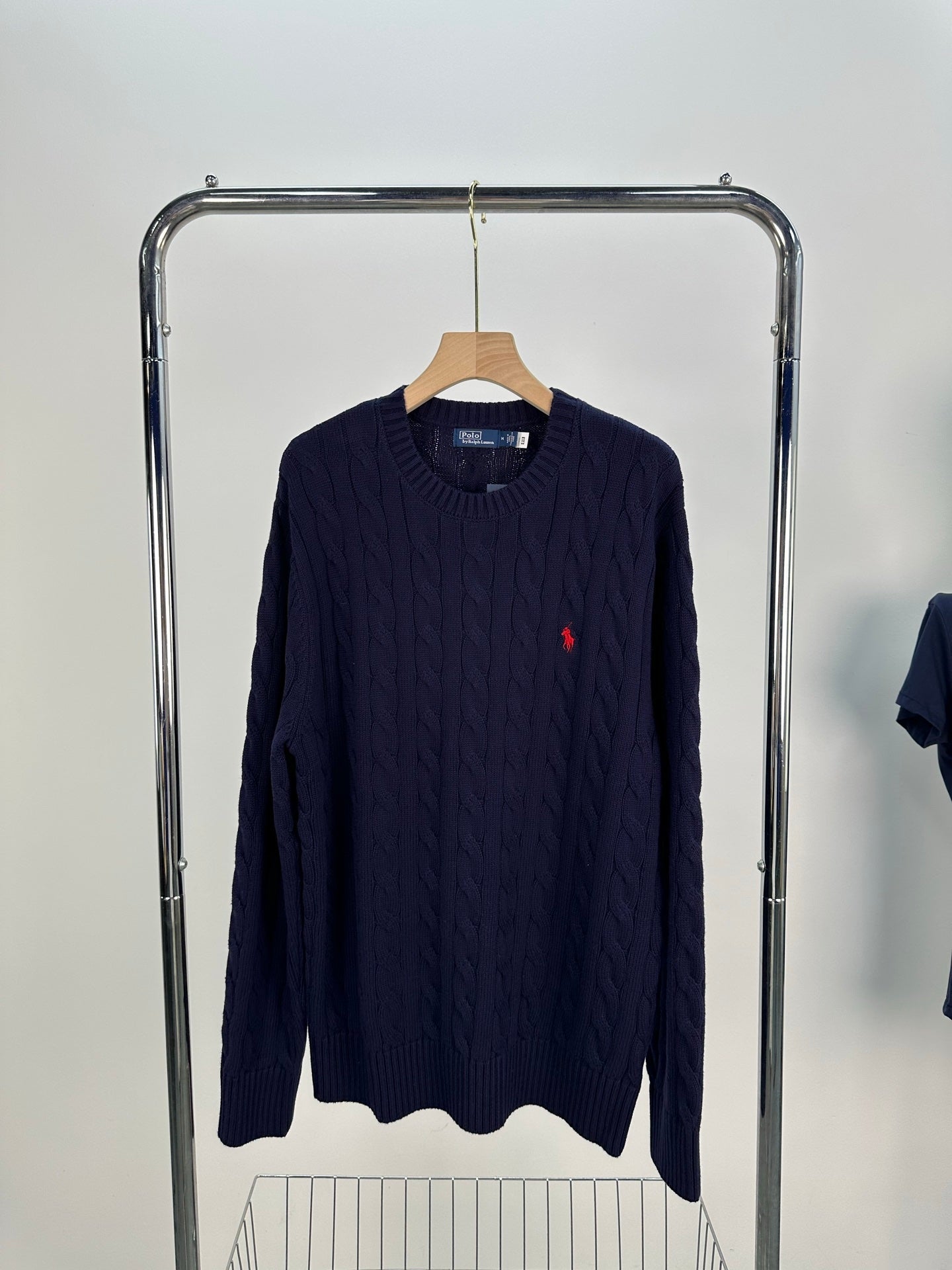 Ralph Lauren Erkek Klasik Saç Örgülü Pamuklu Süveter