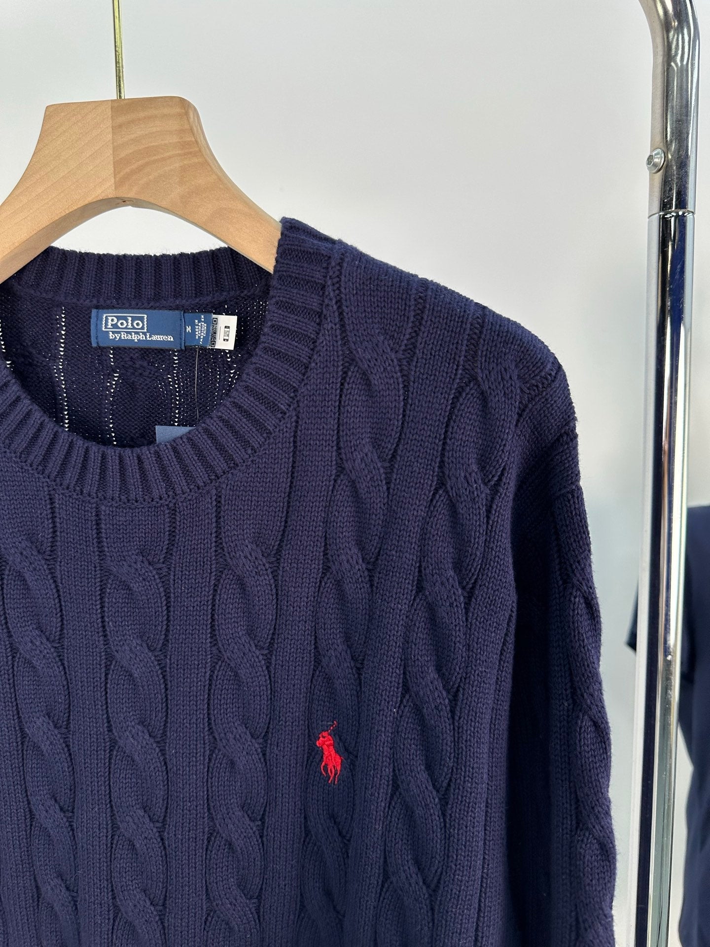 Ralph Lauren Erkek Klasik Saç Örgülü Pamuklu Süveter