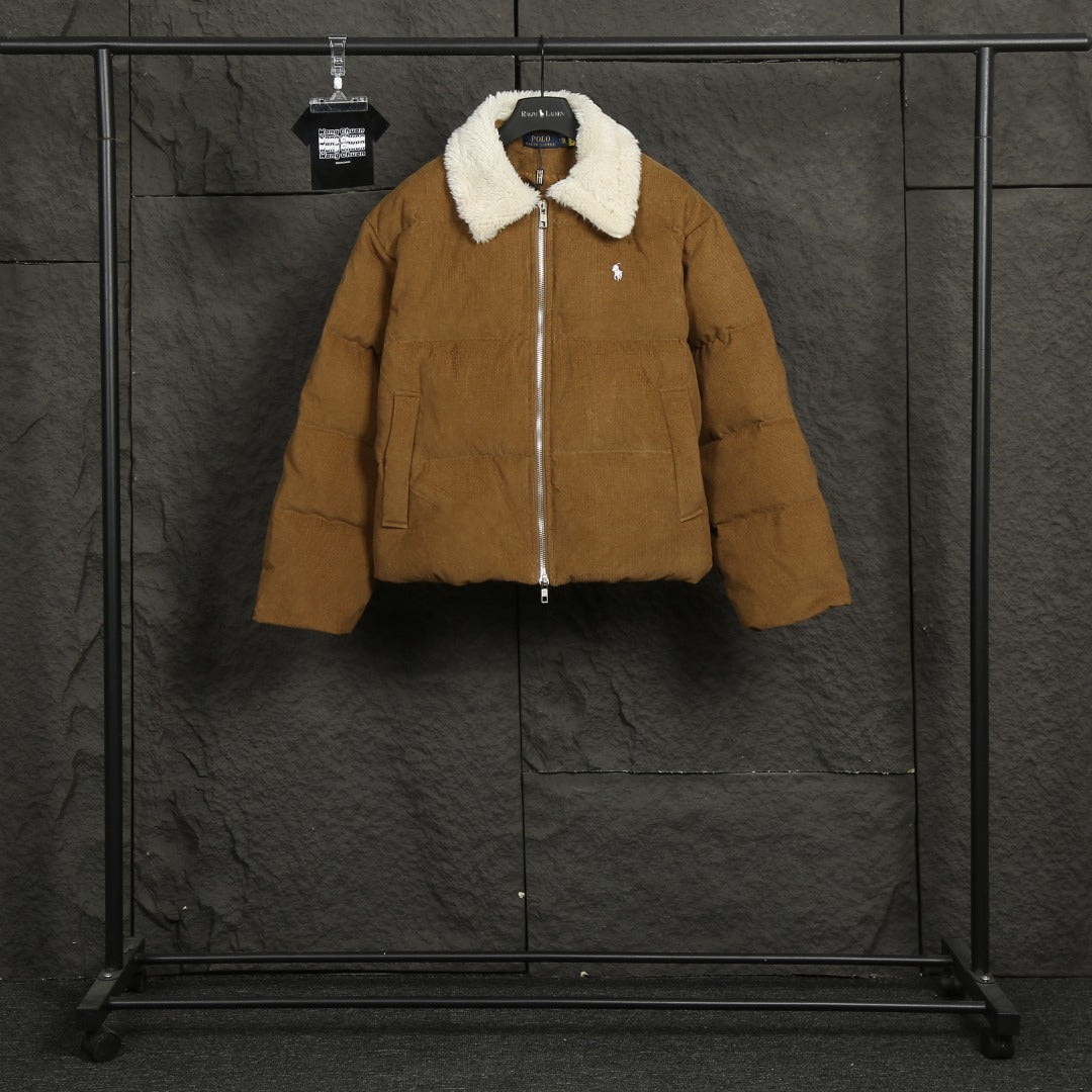 R. Lauren Brown Corduroy Winter Jacket