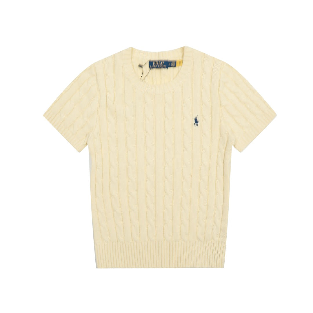 Ralph Lauren Cable-Knit Cotton Short-Sleeved Jumper