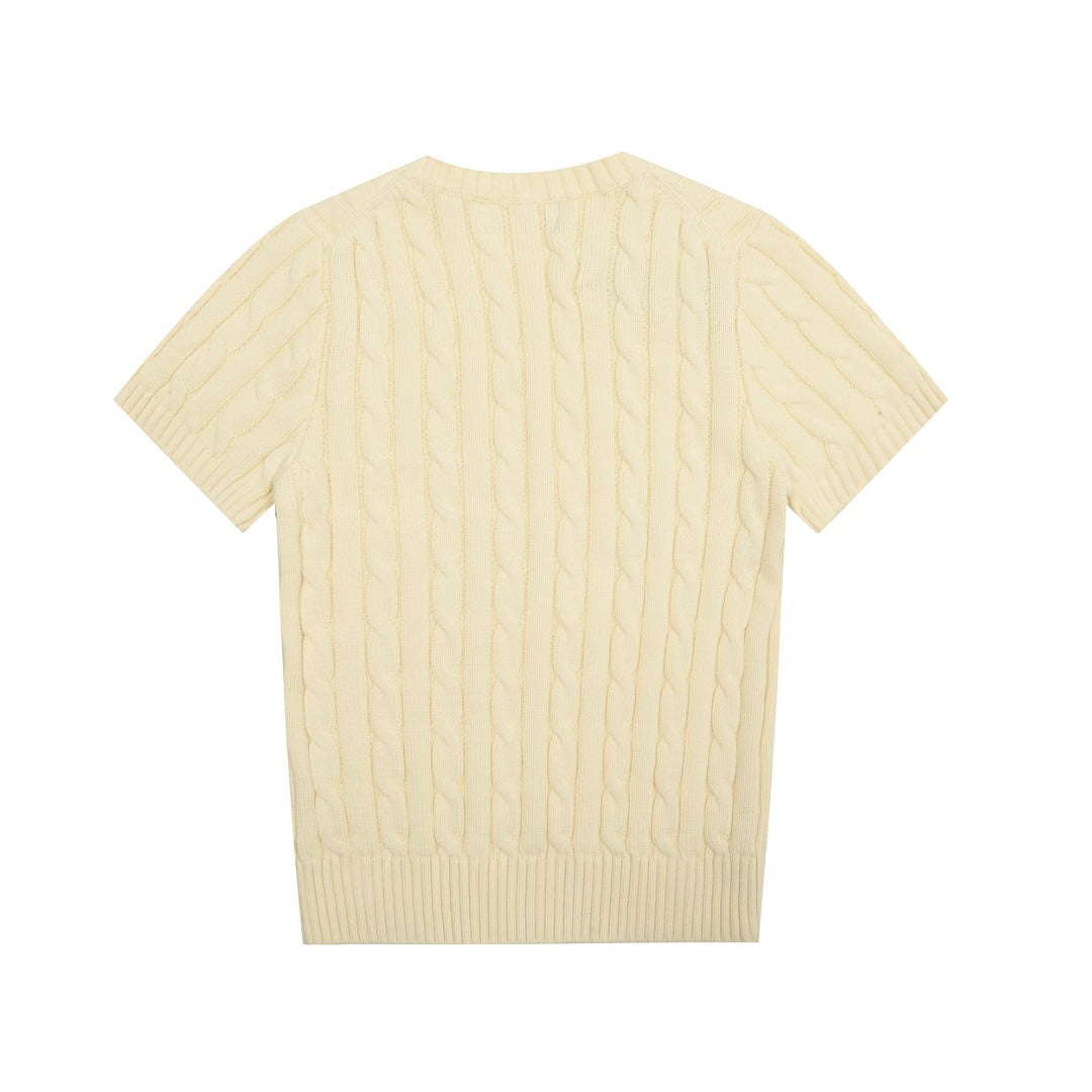 Ralph Lauren Cable-Knit Cotton Short-Sleeved Jumper