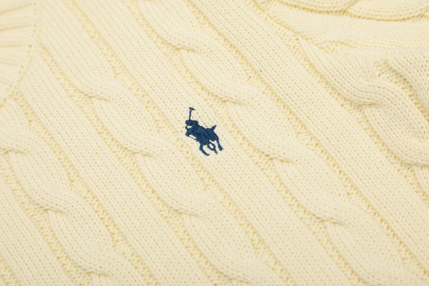 Ralph Lauren Kablo Örgü Kısa Kollu Pamuklu Süveter