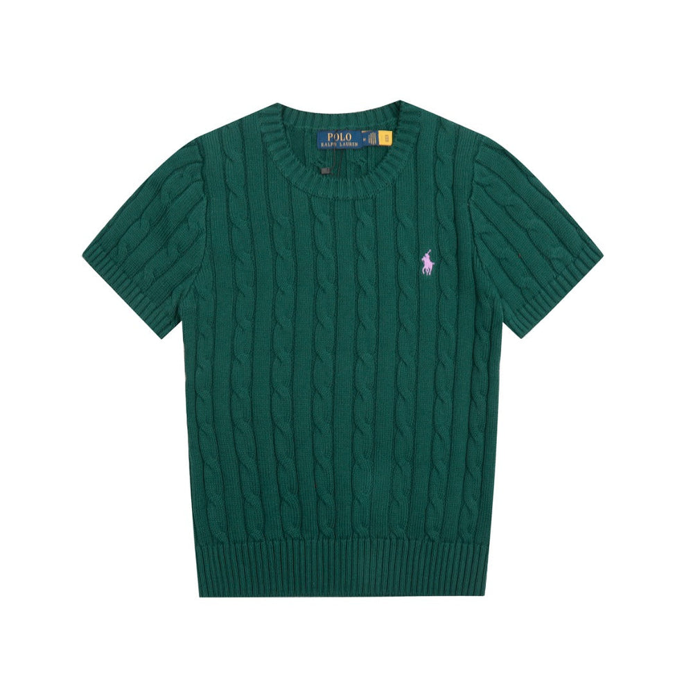 Ralph Lauren Cable-Knit Cotton Short-Sleeved Jumper
