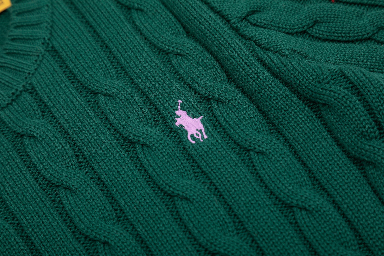 Ralph Lauren Saç Örgüsü Pamuklu Kısa Kollu Süveter