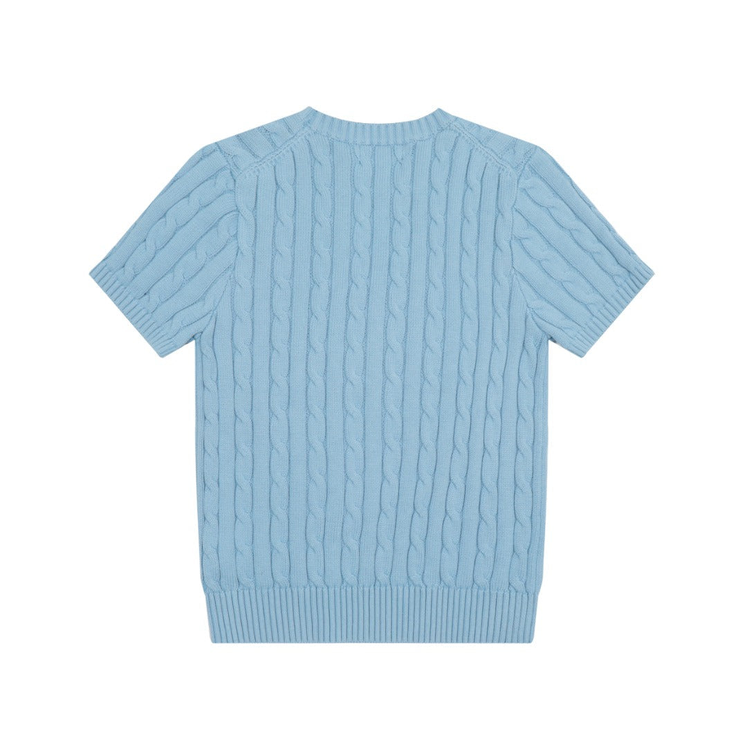 Ralph Lauren Cable-Knit Cotton Short-Sleeved Jumper