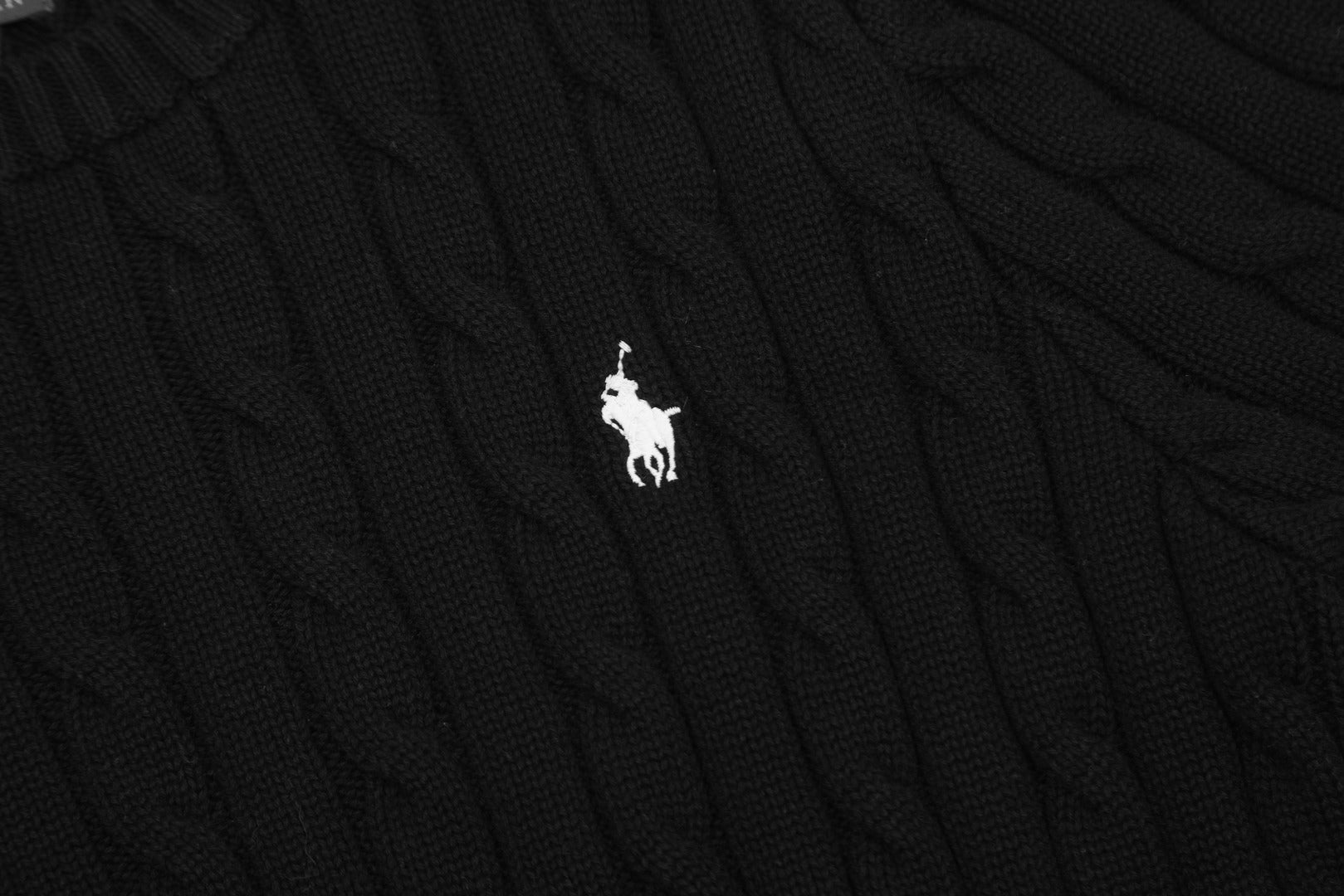 Ralph Lauren Kablo Örgülü Pamuklu Kısa Kollu Süveter