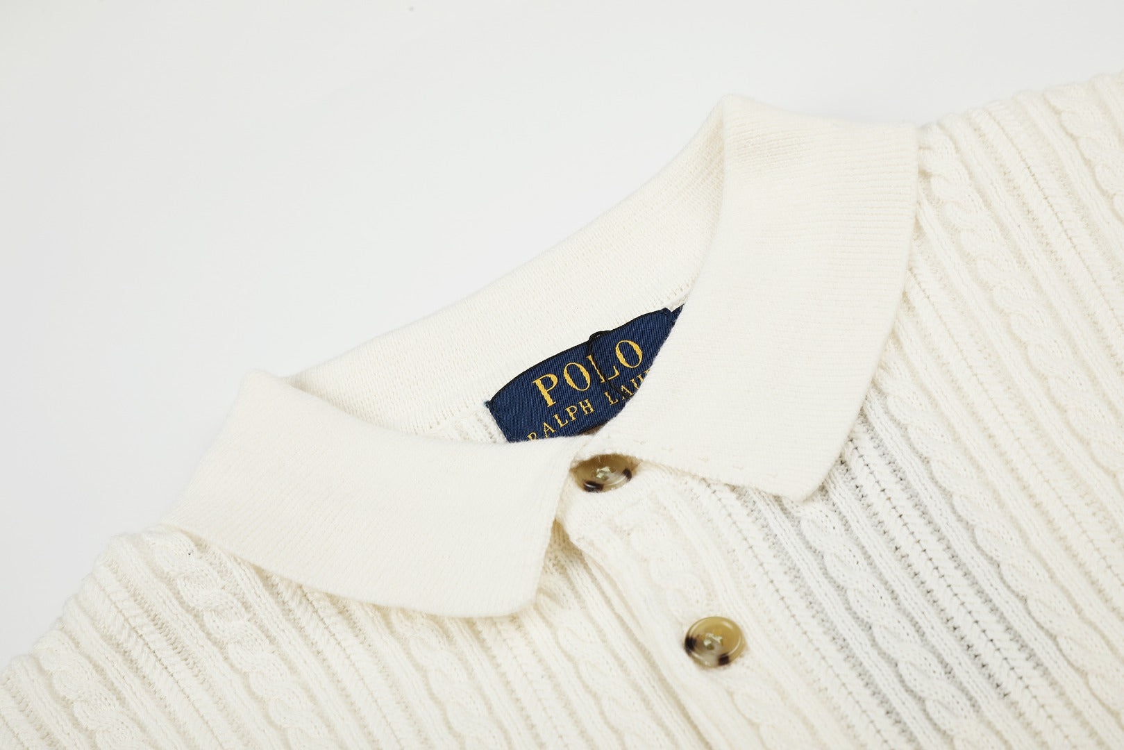 Ralph Lauren Man Cotton Cable Knit T-Shirt