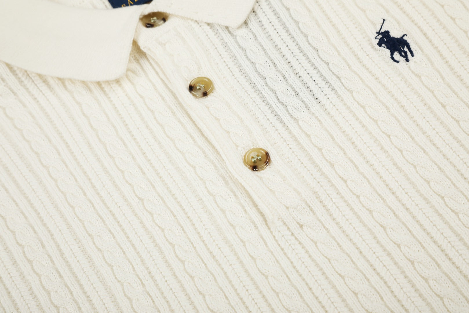 Ralph Lauren Man Cotton Cable Knit T-Shirt