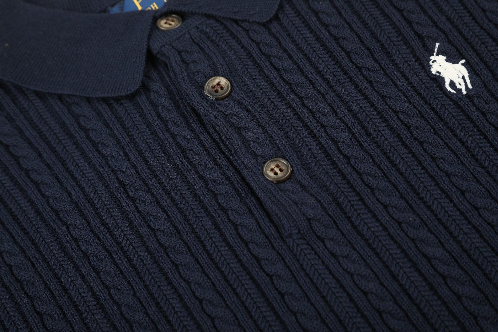 Ralph Lauren Man Cotton Cable Knit T-Shirt