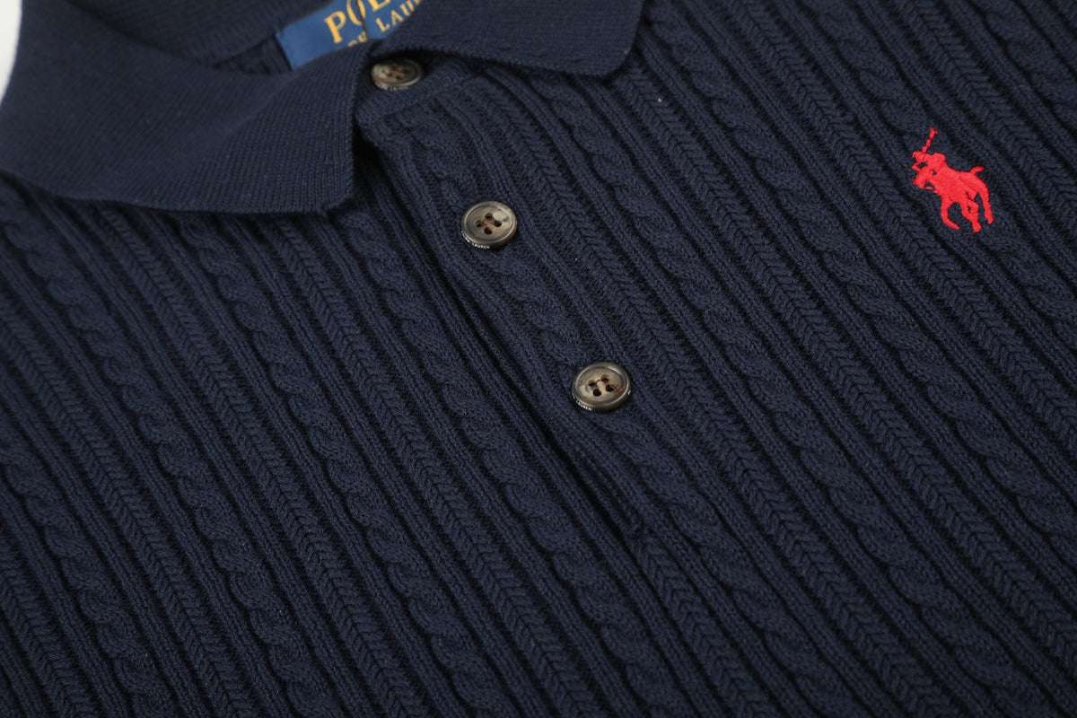 Ralph Lauren Man Cotton Cable Knit T-Shirt