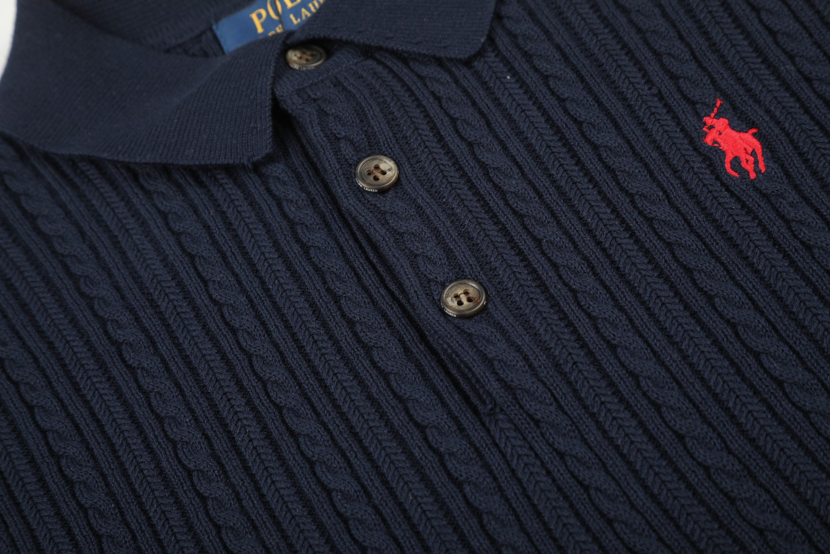 Ralph Lauren Man Cotton Cable Knit T-Shirt