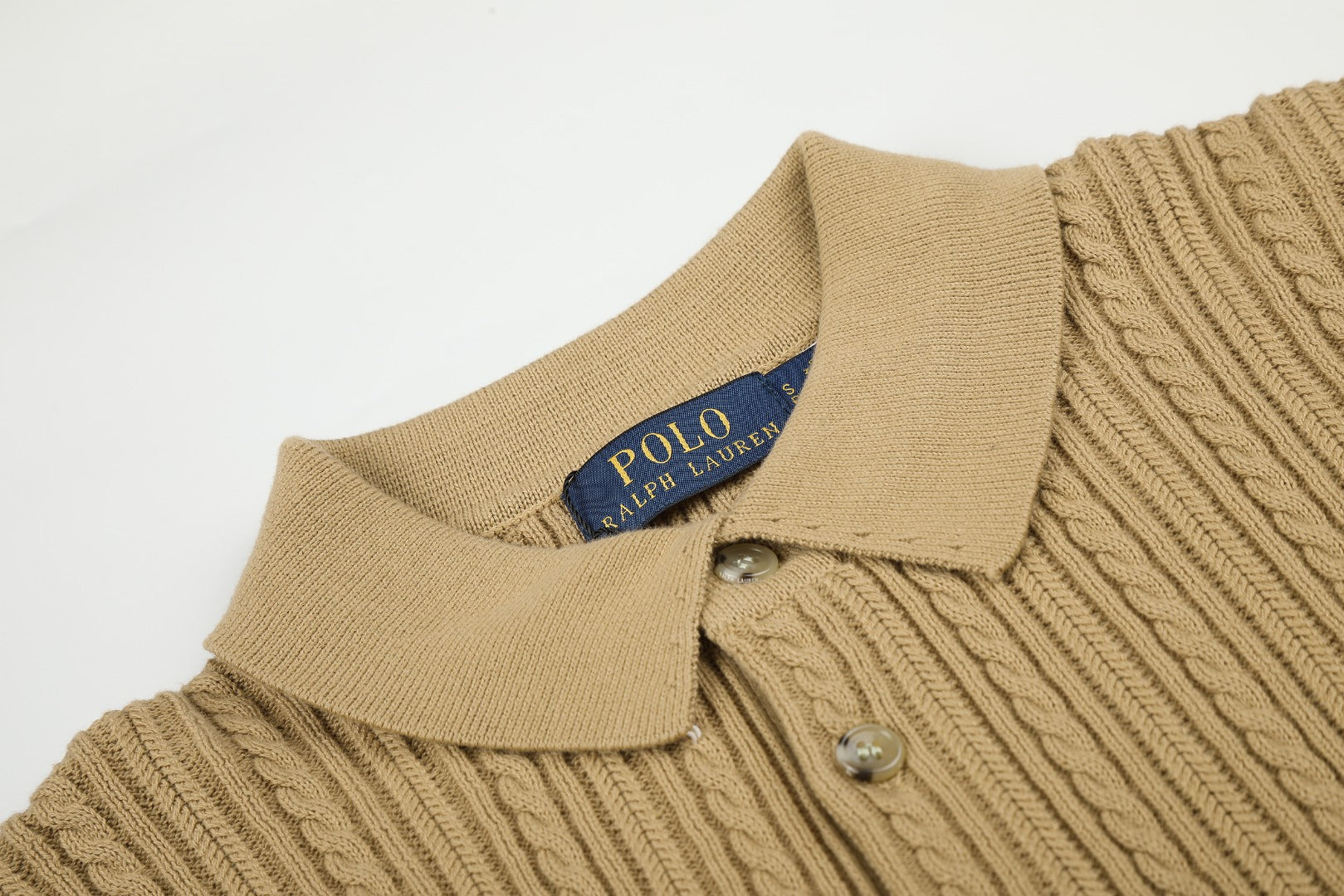 Ralph Lauren Man Cotton Cable Knit T-Shirt