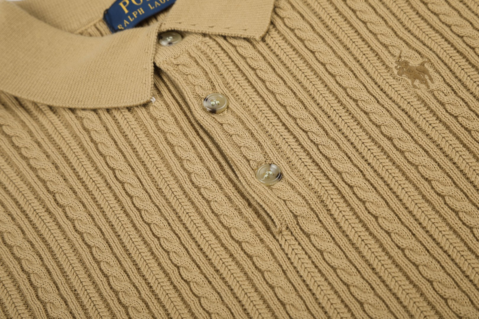 Ralph Lauren Man Cotton Cable Knit T-Shirt