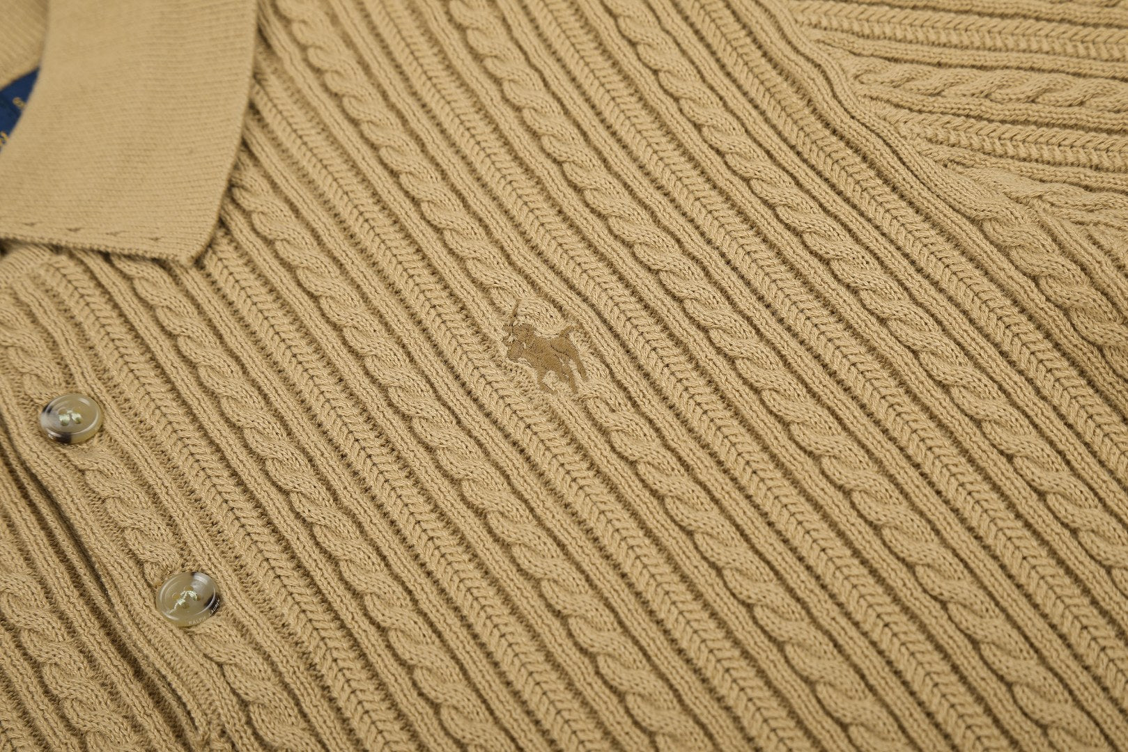 Ralph Lauren Man Cotton Cable Knit T-Shirt