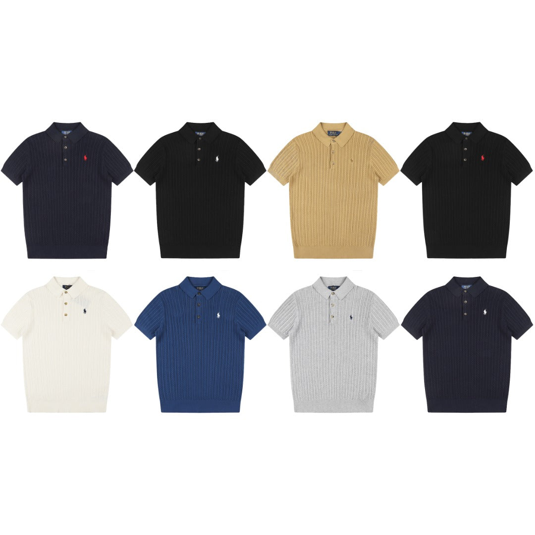 Ralph Lauren Man Cotton Cable Knit T-Shirt