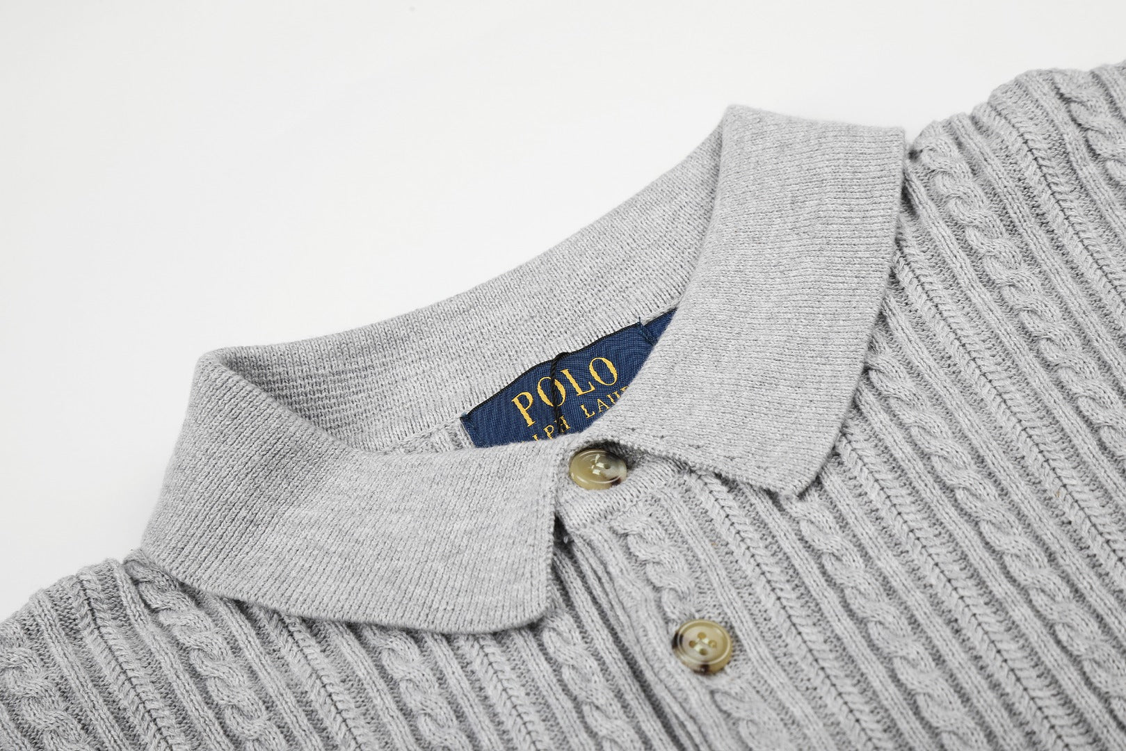 Ralph Lauren Man Cotton Cable Knit T-Shirt