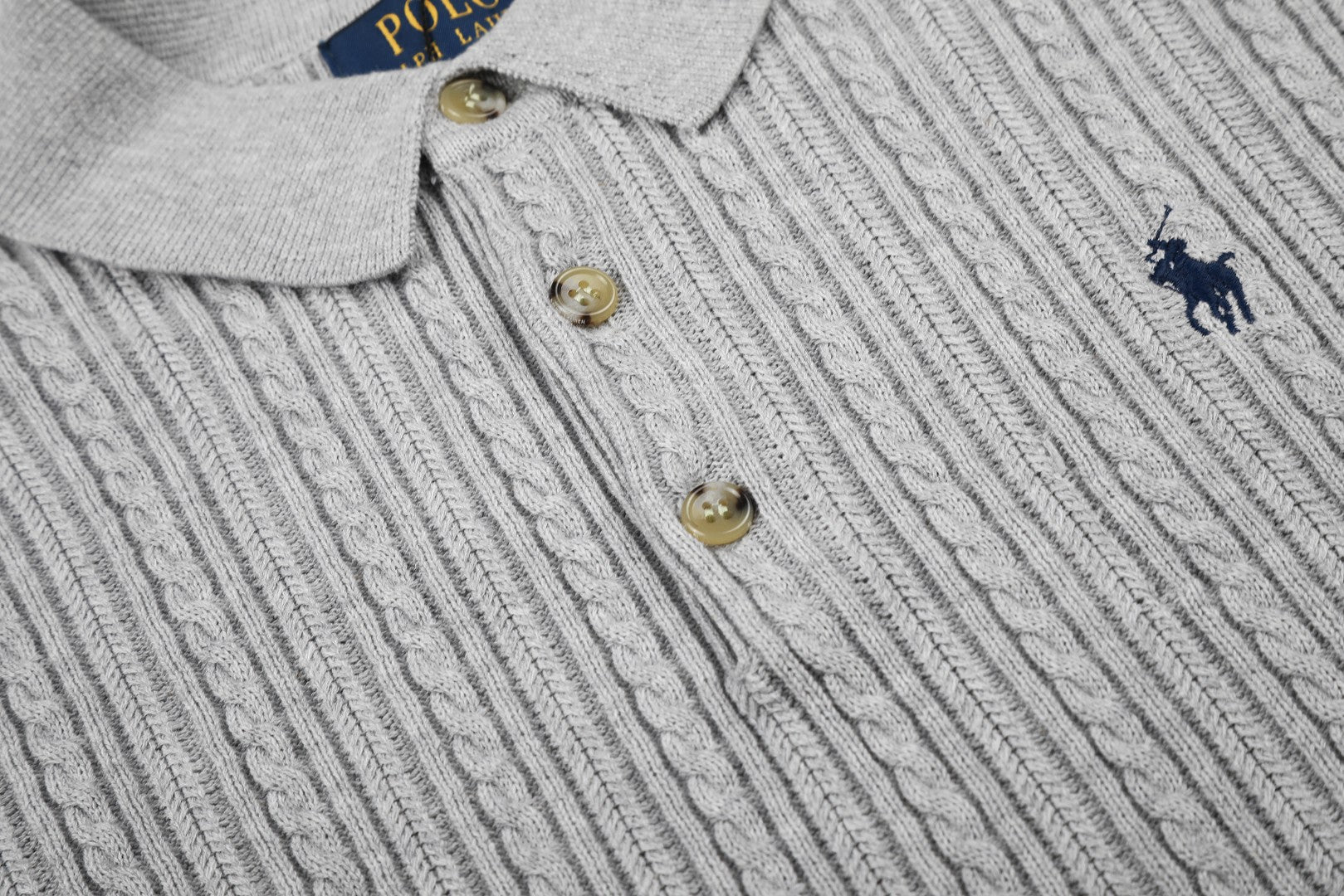 Ralph Lauren Man Cotton Cable Knit T-Shirt