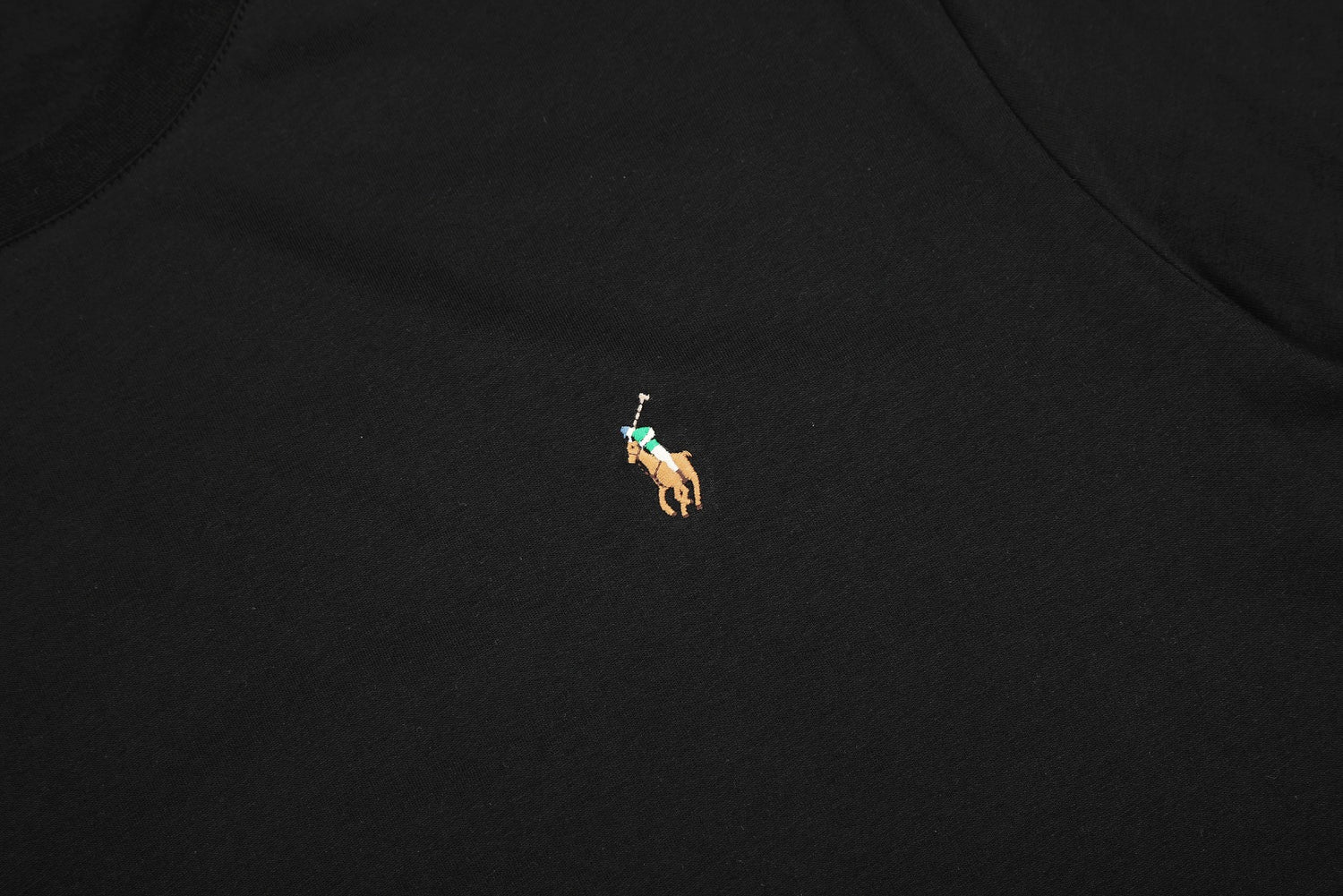 Ralph Lauren Klasik Renkli İşlemeli Bisiklet Yaka Tişört