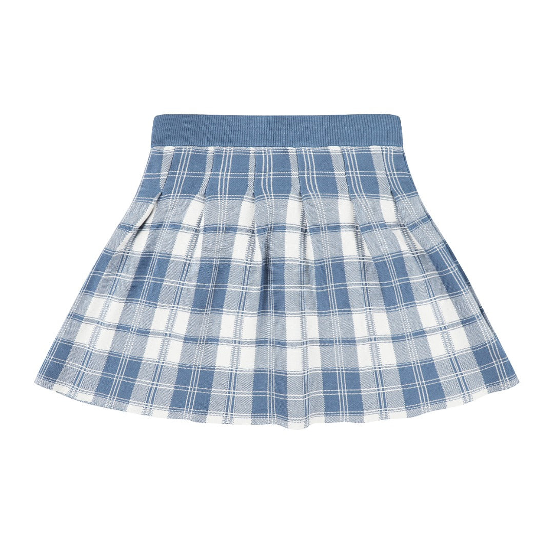 Ralph Lauren Plaid Cotton Cardigan & Skirt Set