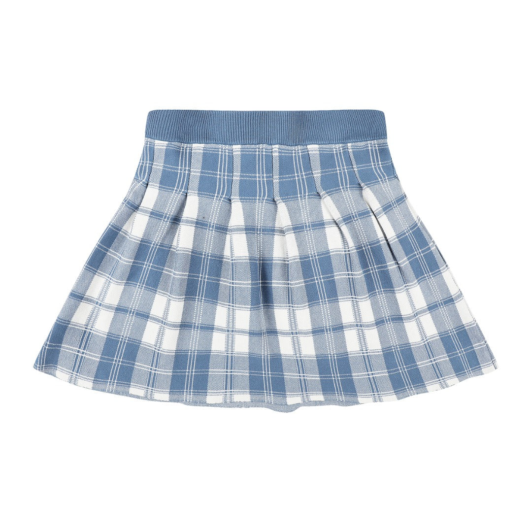 Ralph Lauren Plaid Cotton Cardigan & Skirt Set