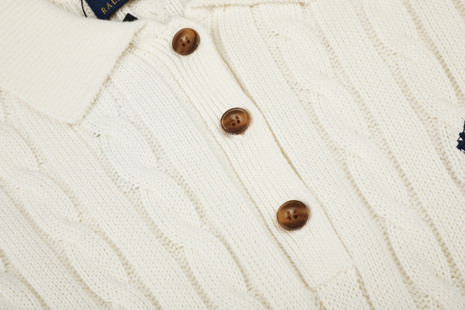 Ralph Lauren Cable-Knit Cotton Short-Sleeve Dress