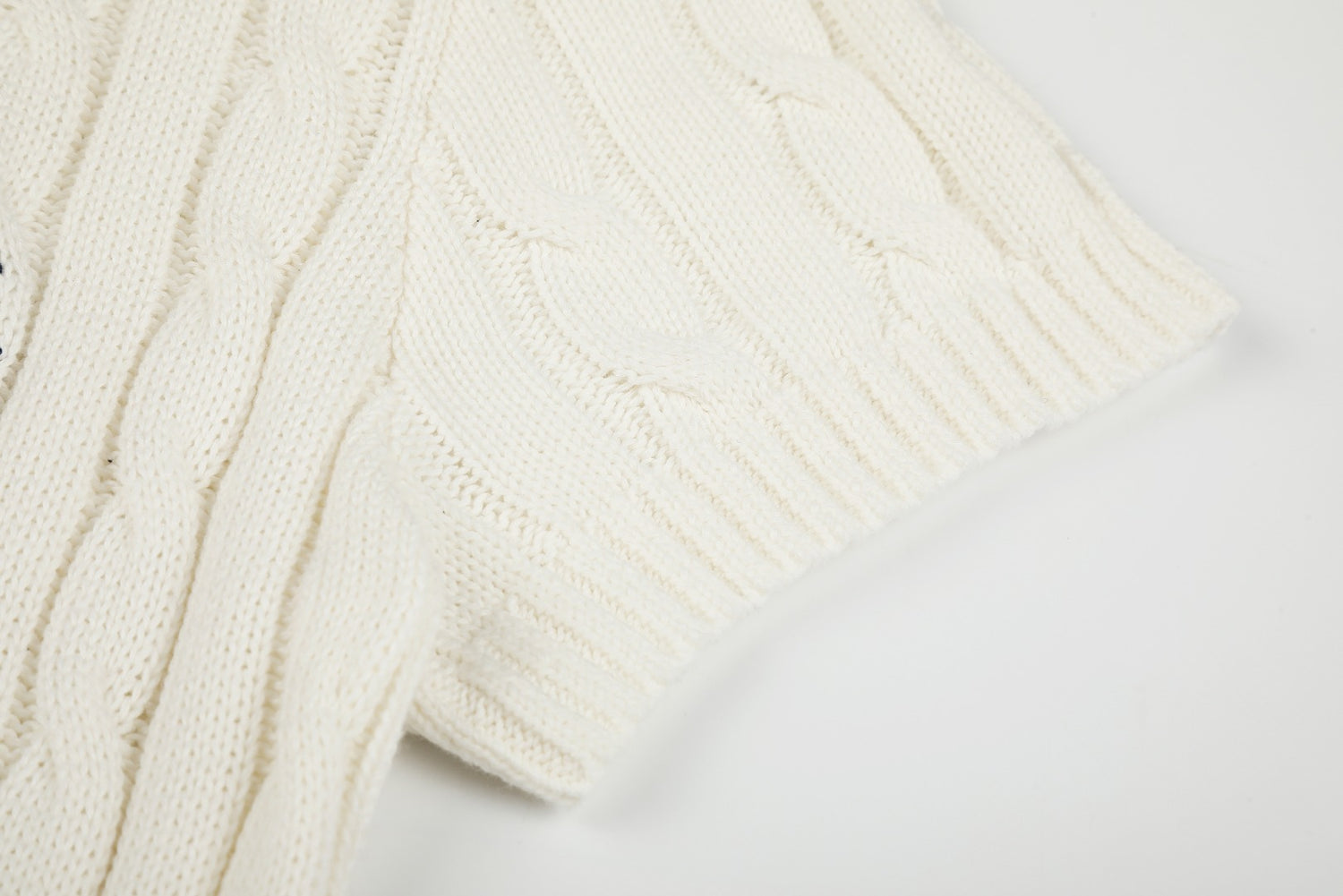 Ralph Lauren Cable-Knit Cotton Short-Sleeve Dress