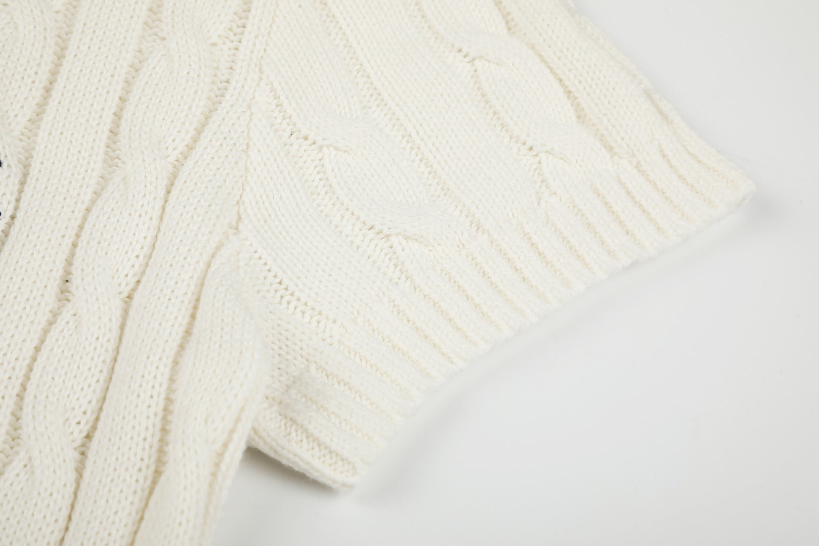 Ralph Lauren Cable-Knit Cotton Short-Sleeve Dress