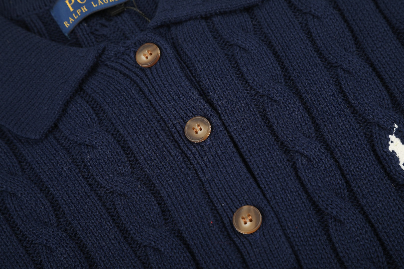 Ralph Lauren Cable-Knit Cotton Short-Sleeve Dress