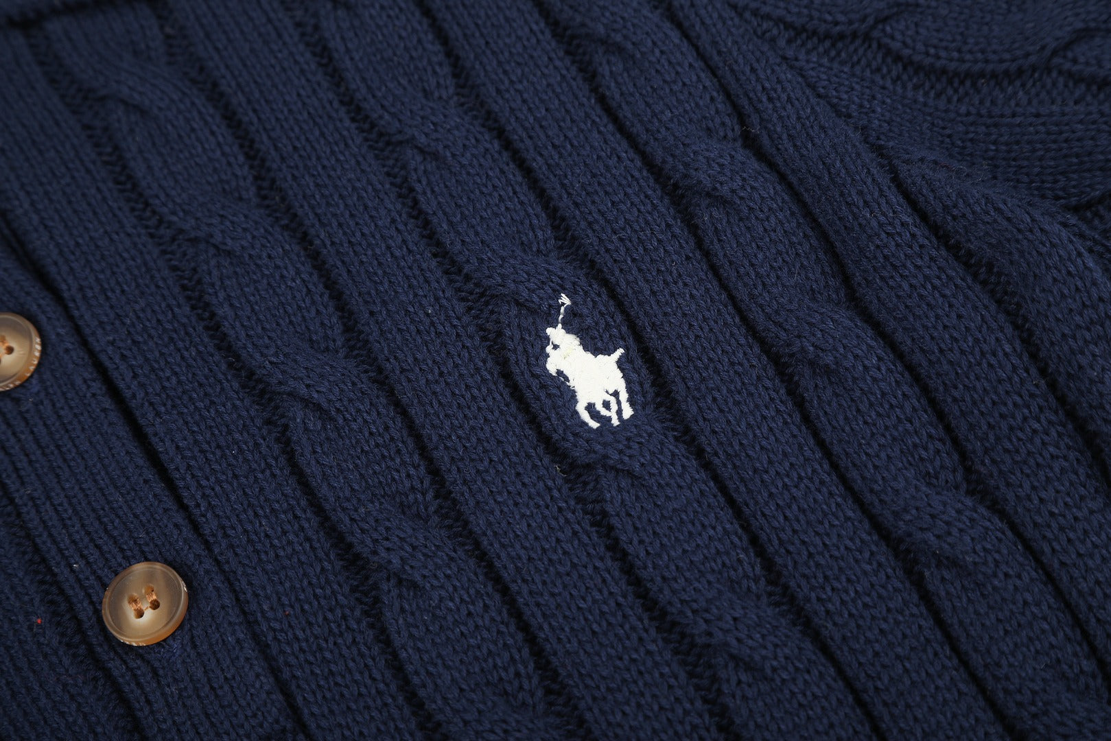 Ralph Lauren Cable-Knit Cotton Short-Sleeve Dress