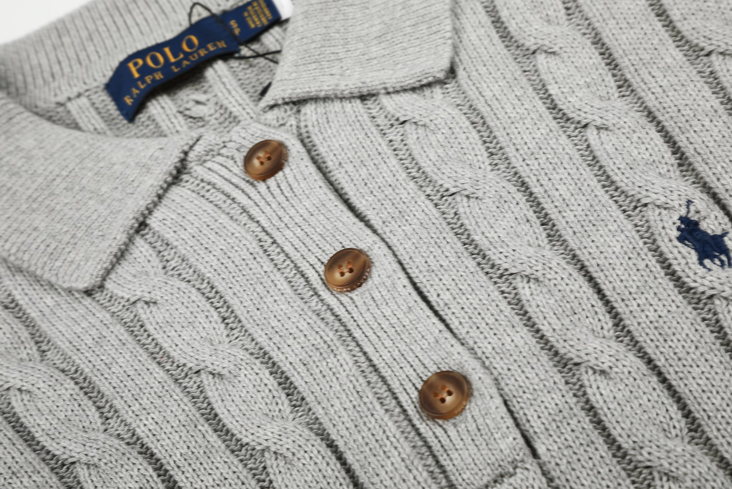 Ralph Lauren Cable-Knit Cotton Short-Sleeve Dress
