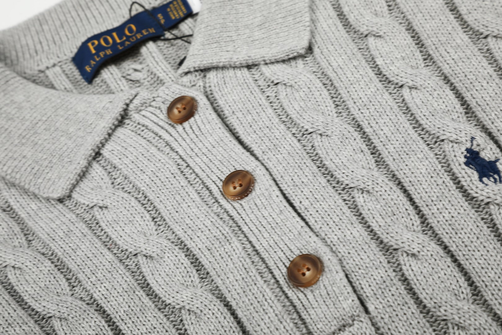 Ralph Lauren Cable-Knit Cotton Short-Sleeve Dress