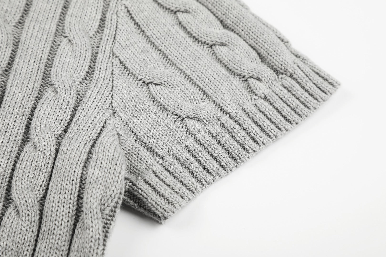Ralph Lauren Cable-Knit Cotton Short-Sleeve Dress