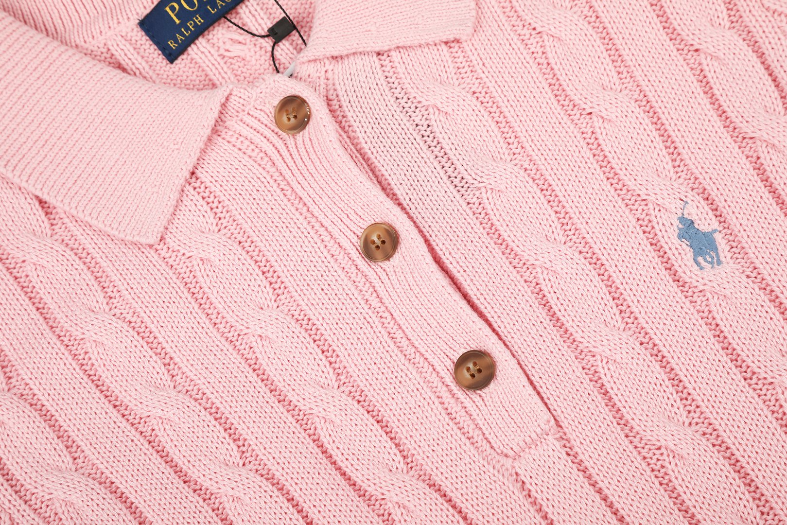 Ralph Lauren Cable-Knit Cotton Short-Sleeve Dress