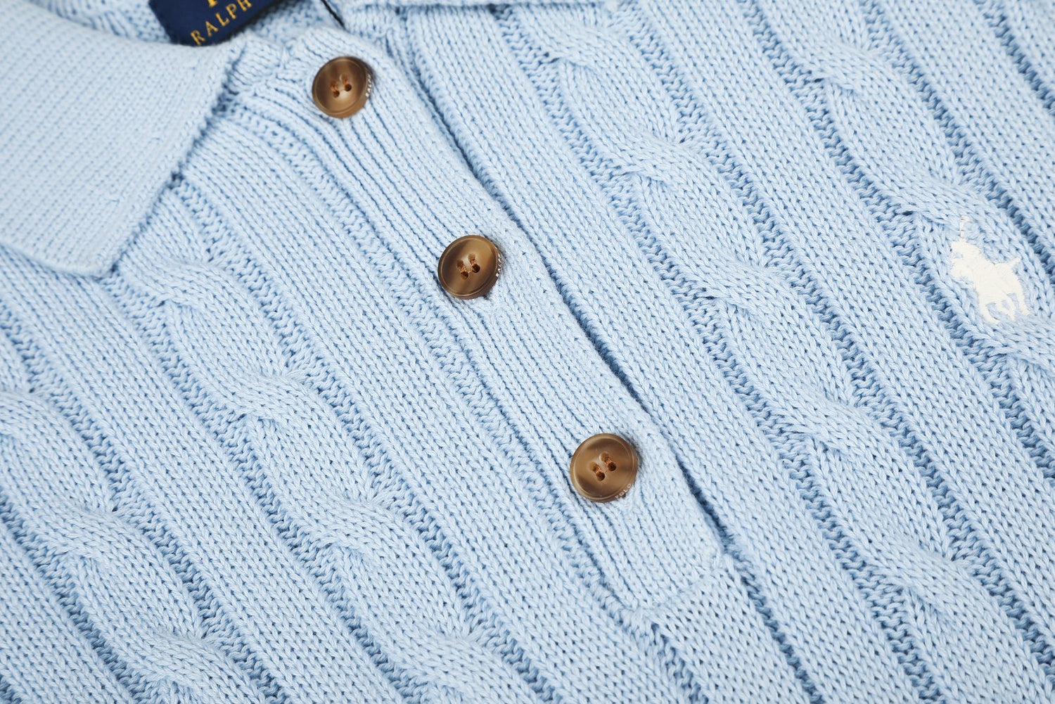 Ralph Lauren Cable-Knit Cotton Short-Sleeve Dress