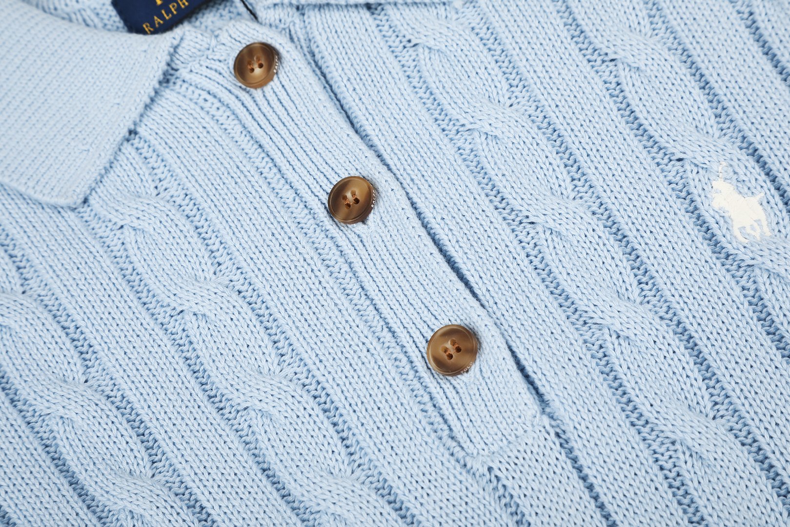 Ralph Lauren Cable-Knit Cotton Short-Sleeve Dress