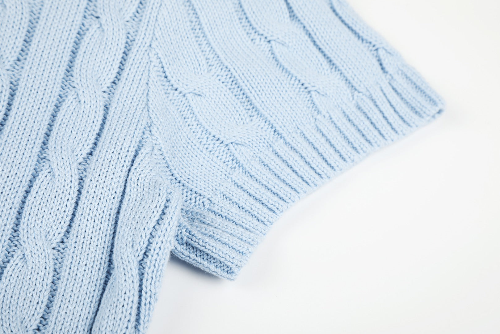 Ralph Lauren Cable-Knit Cotton Short-Sleeve Dress