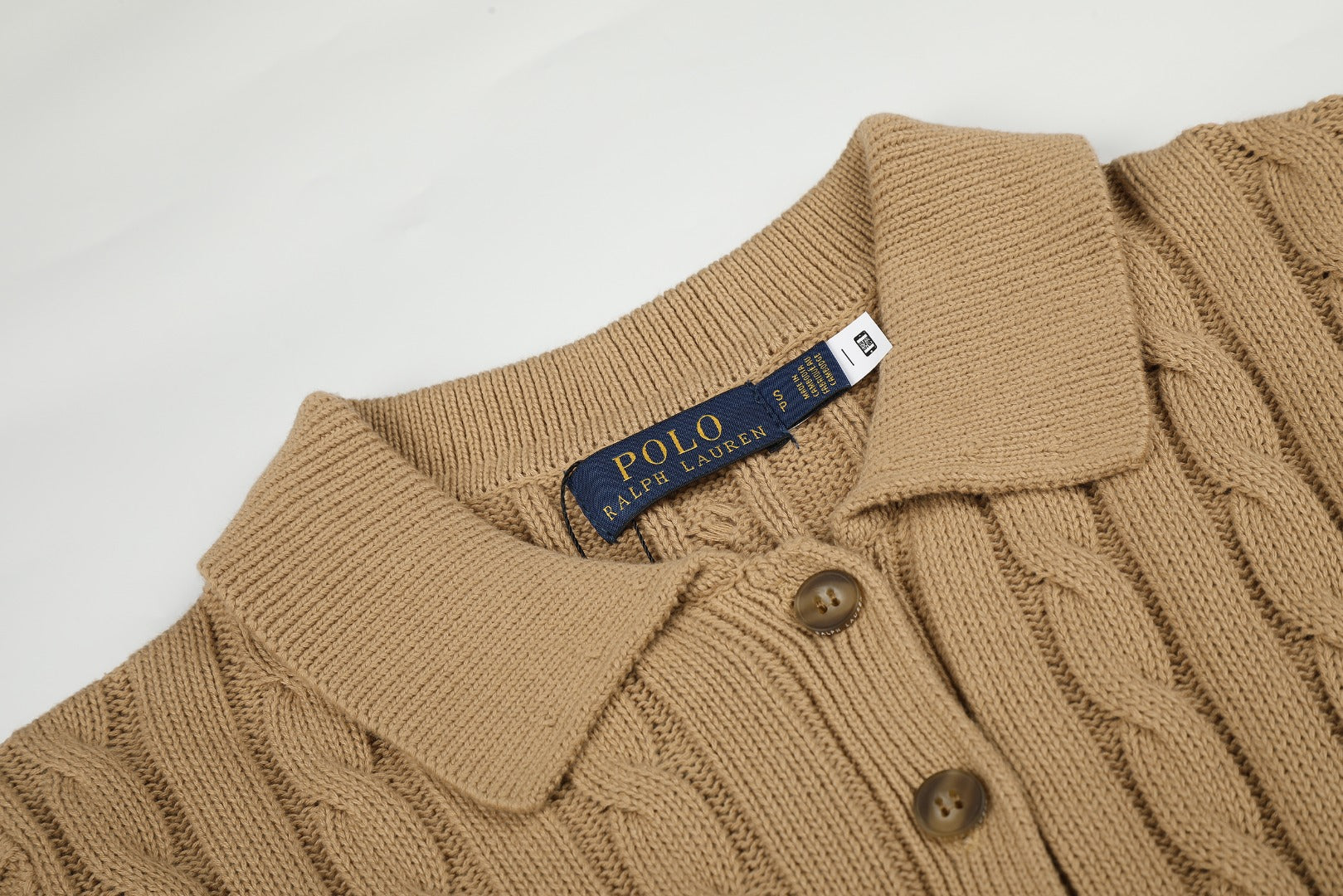 Ralph Lauren Cable-Knit Cotton Short-Sleeve Dress
