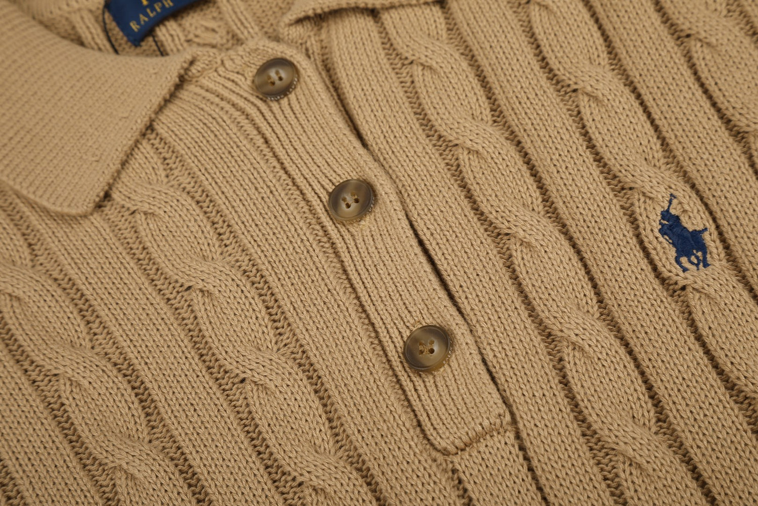 Ralph Lauren Cable-Knit Cotton Short-Sleeve Dress