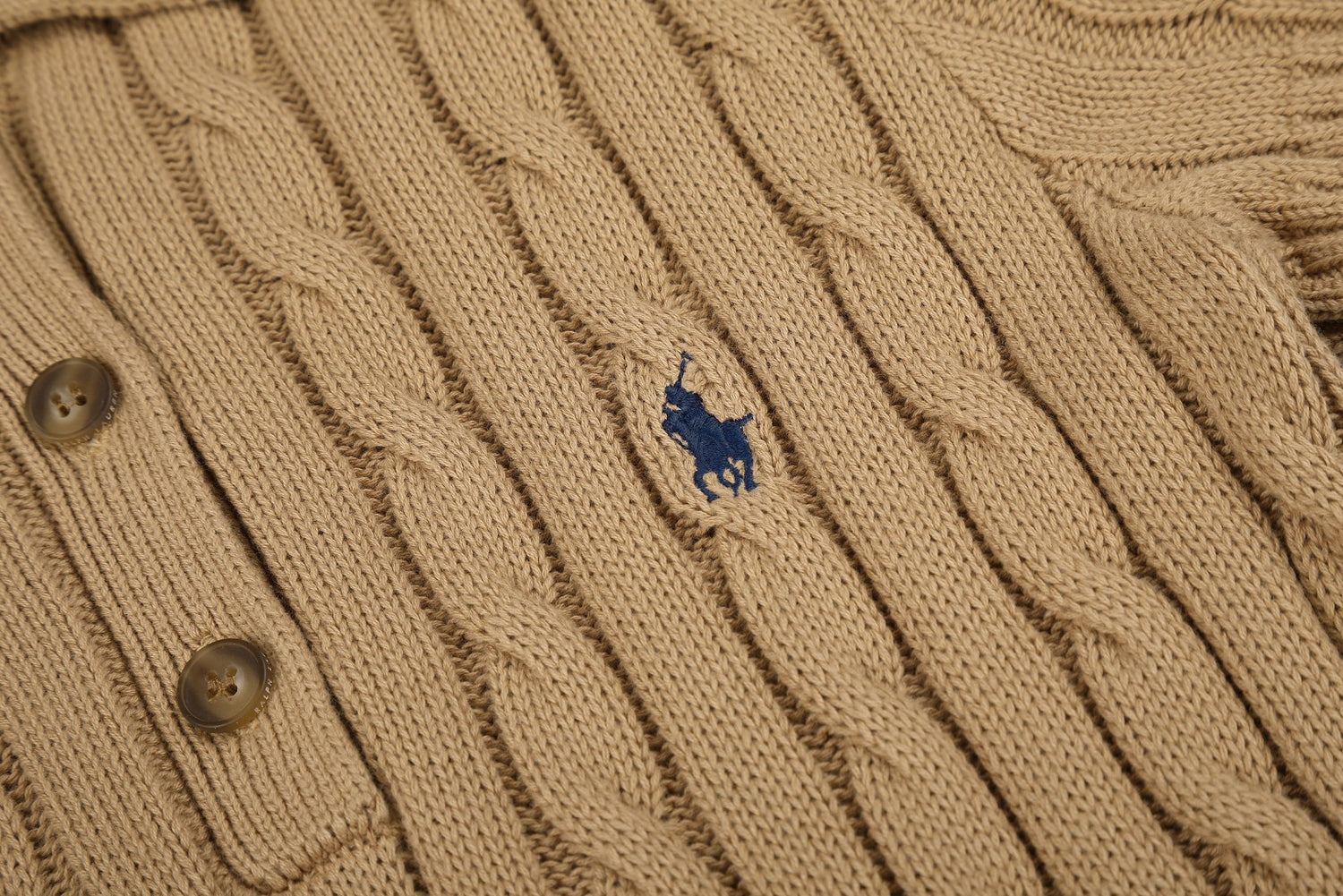 Ralph Lauren Cable-Knit Cotton Short-Sleeve Dress