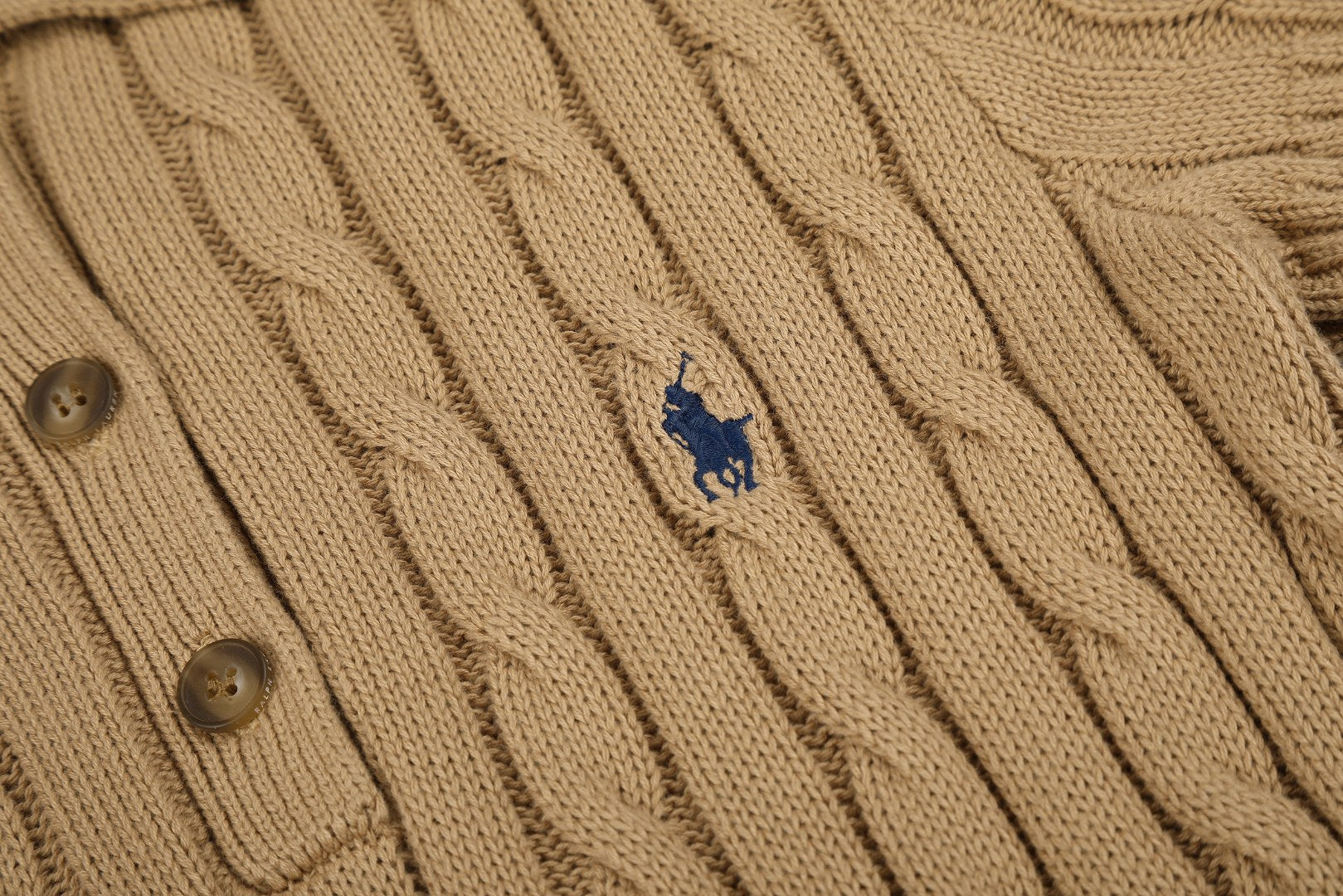 Ralph Lauren Cable-Knit Cotton Short-Sleeve Dress
