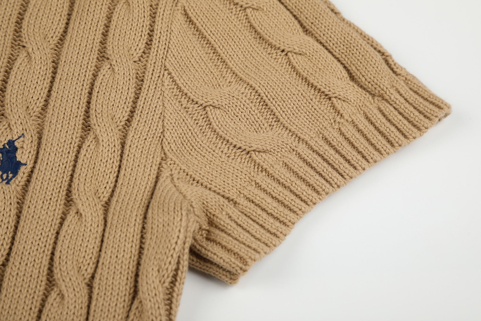 Ralph Lauren Cable-Knit Cotton Short-Sleeve Dress