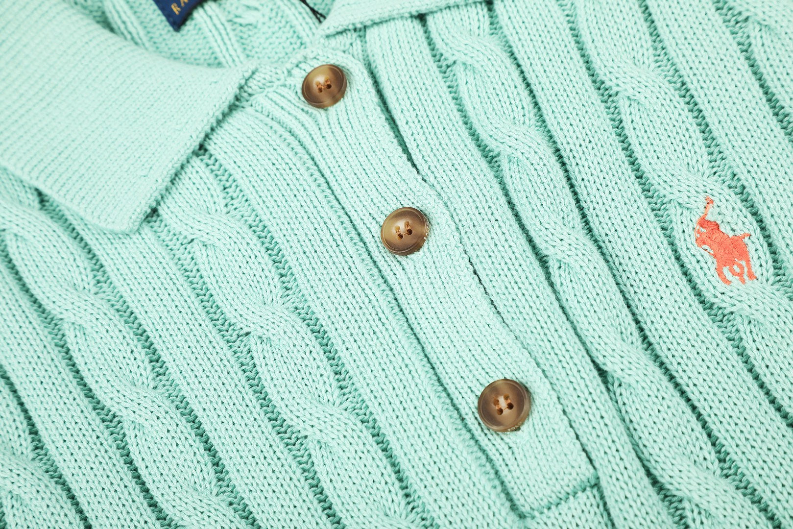 Ralph Lauren Cable-Knit Cotton Short-Sleeve Dress