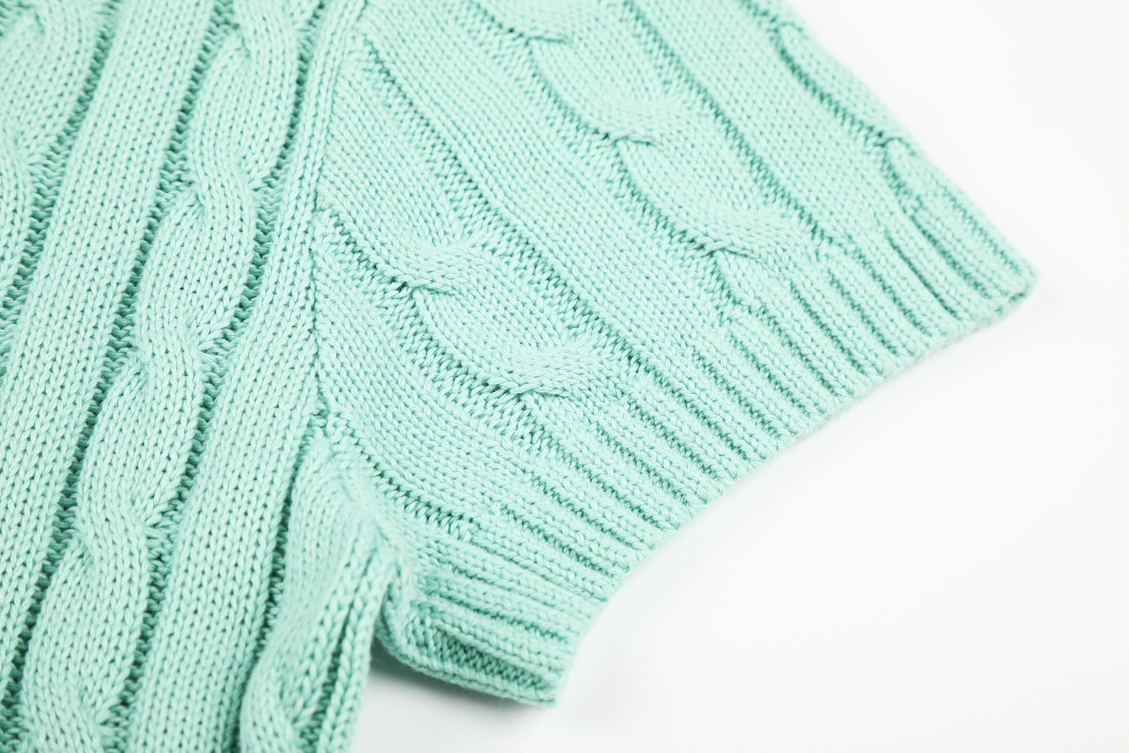 Ralph Lauren Cable-Knit Cotton Short-Sleeve Dress