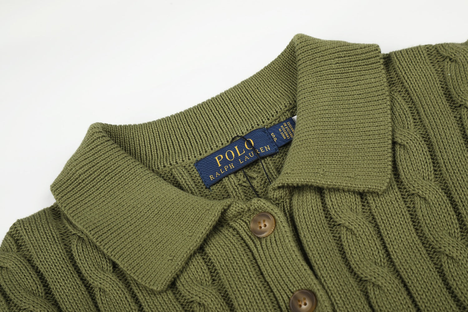 Ralph Lauren Cable-Knit Cotton Short-Sleeve Dress