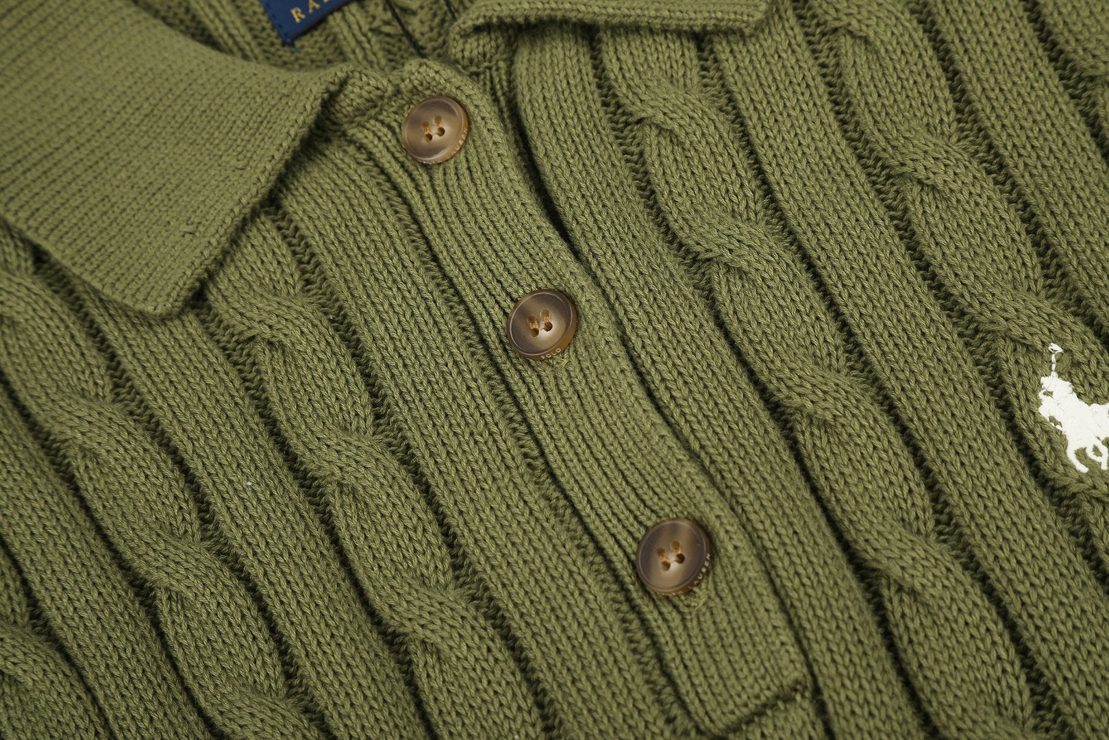 Ralph Lauren Cable-Knit Cotton Short-Sleeve Dress