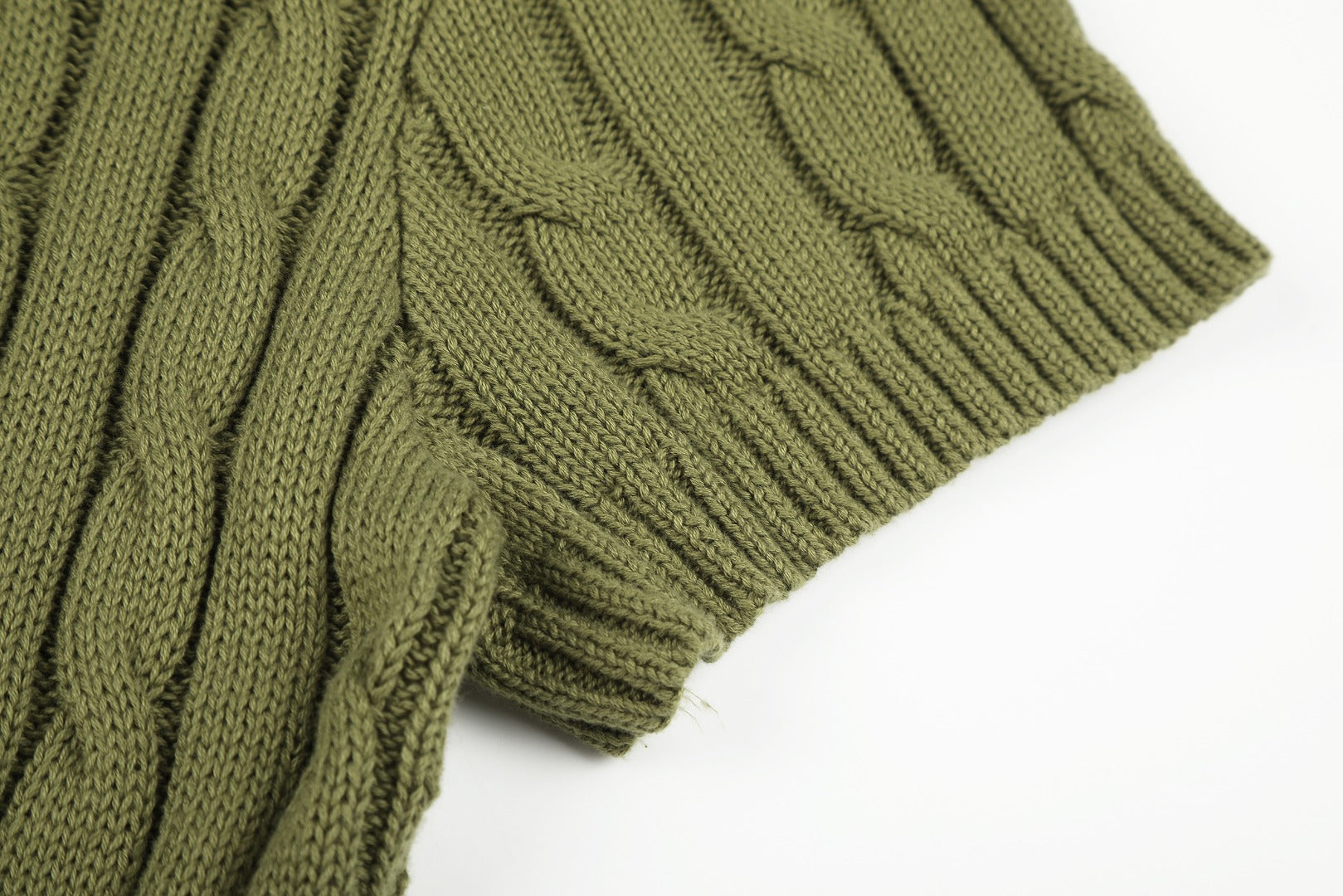 Ralph Lauren Cable-Knit Cotton Short-Sleeve Dress