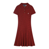 Ralph Lauren Cable-Knit Cotton Short-Sleeve Dress